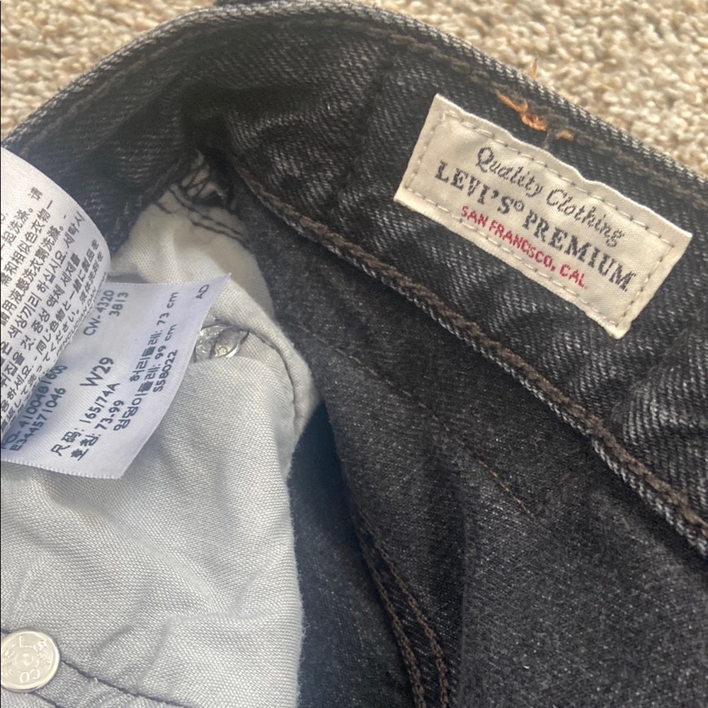 Levi's Black Denim Shorts - Picture 5 of 13